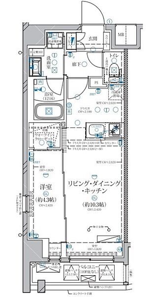 ディアレイシャス赤羽 602｜東京都北区赤羽１丁目(賃貸マンション1LDK・6階・36.80㎡)の写真 その2