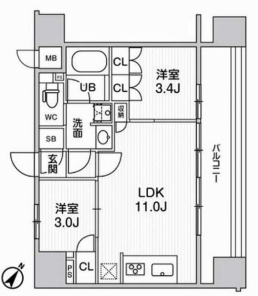 ｎｉｄｏ ＳＵＧＡＭＯ(ニドスガモ) 503｜東京都豊島区巣鴨２丁目(賃貸マンション2LDK・5階・40.62㎡)の写真 その2