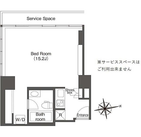 ウエリスアーバン品川タワー 2102｜東京都港区港南４丁目(賃貸マンション1R・21階・37.81㎡)の写真 その2