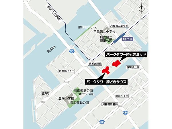 パークタワー勝どきミッド 1634｜東京都中央区勝どき４丁目(賃貸マンション2LDK・16階・66.27㎡)の写真 その17