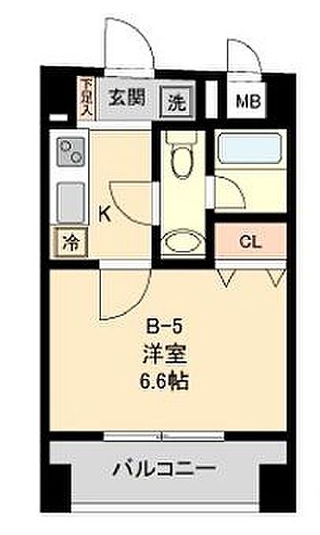 ＣＯＭＯＤＯ水天宮レジデンス 104｜東京都中央区日本橋浜町３丁目(賃貸マンション1K・1階・22.61㎡)の写真 その2