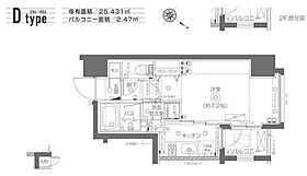 ズーム月島（ZOOM月島） 204 ｜ 東京都中央区月島３丁目24-4（賃貸マンション1K・2階・25.43㎡） その2