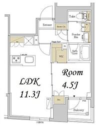 アーバネックス日本橋水天宮 10階1LDKの間取り