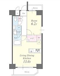 アビタシオン・創 7階1LDKの間取り