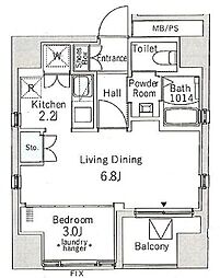 イルジラソーレ 4階1DKの間取り