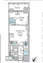 パークアクシス東日本橋ステーションゲート 1LDKの間取図画像