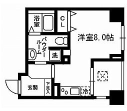 レジディア東日本橋 ワンルームの間取図画像