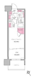 レジディア門前仲町プレイス 1DKの間取図画像