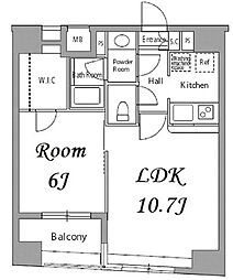 人形町デュープレックスR's 1LDKの間取図画像