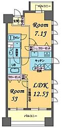 ParkCube日本橋水天宮 2LDKの間取図画像
