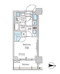ParkAxis菊川 1Kの間取図画像