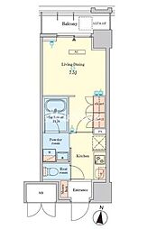 RJRプレシア菊川駅前 1Kの間取図画像