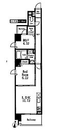 アルクス森下 2LDKの間取図画像