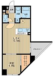 プライムアーバン日本橋人形町 1LDKの間取図画像