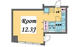 カスタリア水天宮2 1Kの間取図画像