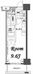 パークハビオ人形町 ワンルームの間取図画像