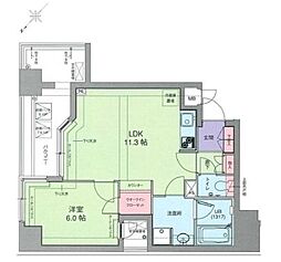 ドルチェ日本橋浜町・壱番館 1LDKの間取図画像