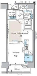 パークアクシス日本橋本町 1LDKの間取図画像