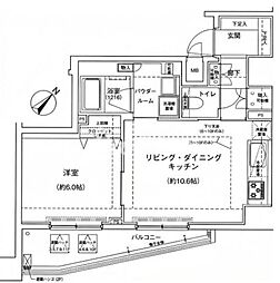 アルテシモプリマ 1LDKの間取図画像