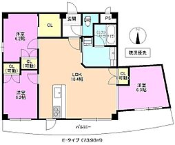 ブランニューシティー常入Ｅ棟  ｜ 長野県上田市常入１丁目（賃貸マンション3LDK・7階・71.90㎡） その2