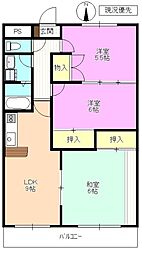 しなの鉄道 信濃国分寺駅 4.1kmの賃貸マンション 3階3LDKの間取り
