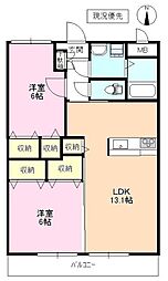 ブレインマンション・α 2LDKの間取図画像