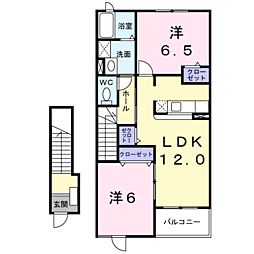 フィオーレ2 2LDKの間取図画像