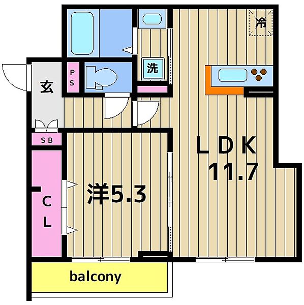 レグルス 105｜東京都足立区青井２丁目(賃貸アパート1LDK・1階・40.72㎡)の写真 その2