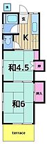 コーポ第二双葉 102 ｜ 東京都足立区千住桜木１丁目（賃貸アパート2K・1階・29.00㎡） その2