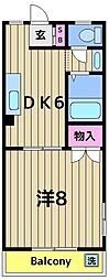 メゾンエスポワール 3階1DKの間取り