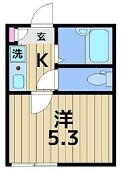 イルトラッツォ梅島 1階1Kの間取り