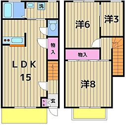 メンバーズヒル一ツ家　I棟 2階2SLDKの間取り