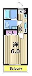 KEIAI RESIDENCE 梅島 102 1階1Kの間取り