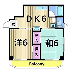 コートアオイ 2DKの間取図画像