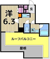 ジュイールパルフェ西新井 1Kの間取図画像