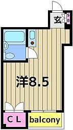 カーザ・ディ・ファミリア ワンルームの間取図画像