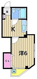 ミヤタハイツ 1Kの間取図画像