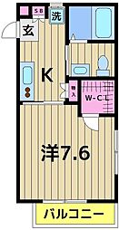 ミモザ 1Kの間取図画像