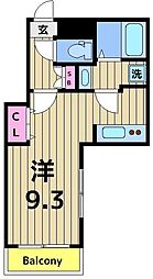 パルコート西新井 ワンルームの間取図画像