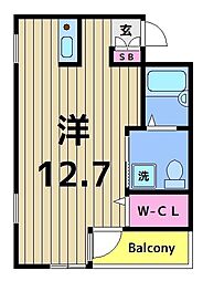 プリマヴェーラ大藏 ワンルームの間取図画像