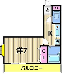 プチメゾンMY 1Kの間取図画像