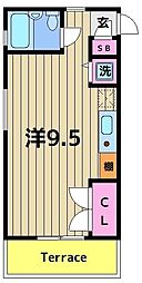 T-ハウス ワンルームの間取図画像