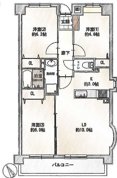 間取りを拡大表示