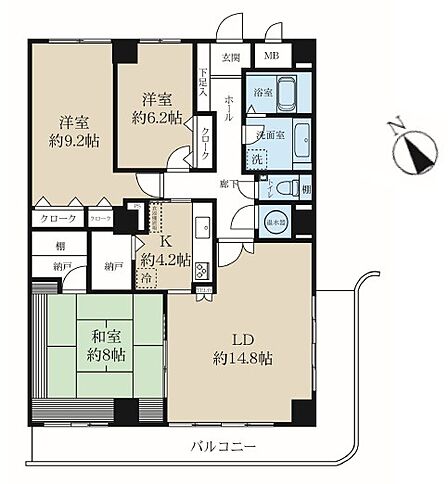3LDK 間取り