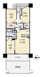 デュオヒルズ仙台広瀬川 3LDKの間取り