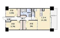 ネオハイツ蒲町公園 3LDKの間取図画像