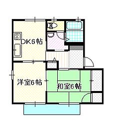 ディアス・操明D 2DKの間取図画像