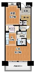 T'sgarden清瀬 1LDKの間取図画像