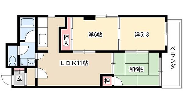 三鈴シティ ｜愛知県名古屋市中村区上ノ宮町1丁目(賃貸マンション3LDK・3階・59.96㎡)の写真 その2