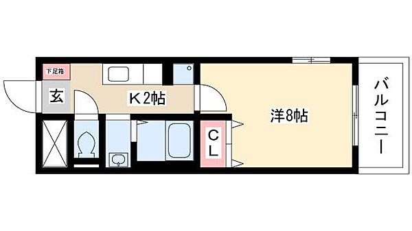 フラッハフェルト ｜愛知県名古屋市中村区道下町1丁目(賃貸マンション1K・1階・27.26㎡)の写真 その2